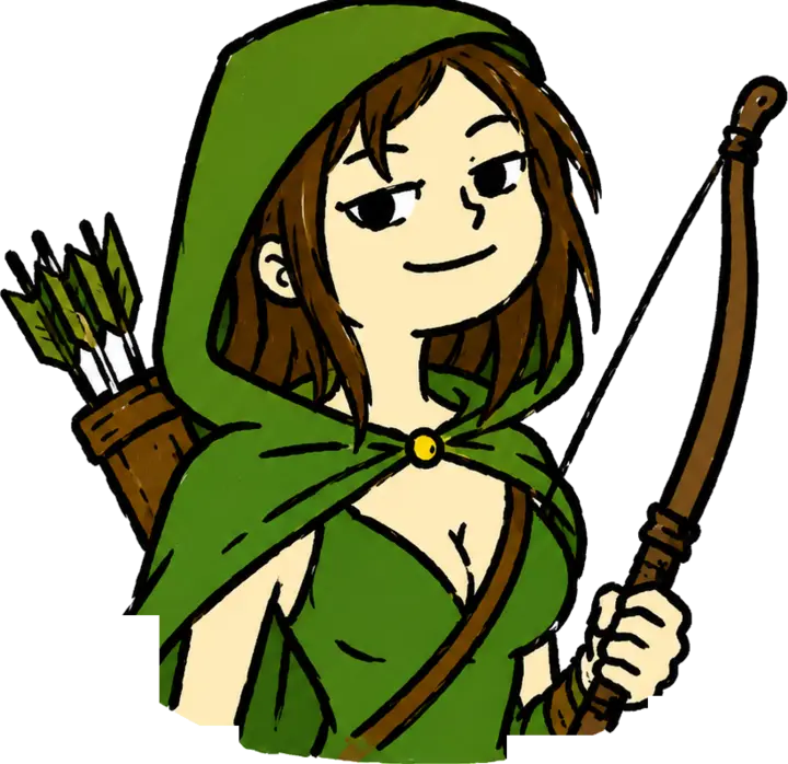 Lady Marian, hooded archer of Robinhood Chain